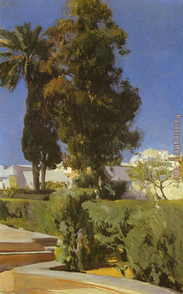 Gardens of the Alcazar Seville painting - Joaquin Sorolla y Bastida Gardens of the Alcazar Seville art painting